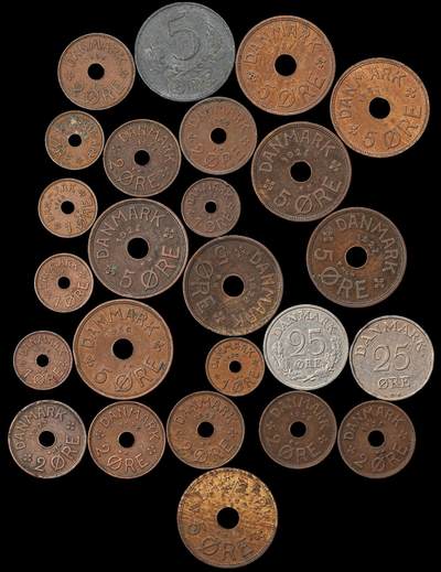 修遠堂世界钱币第一百期 - 丹麦硬币一组