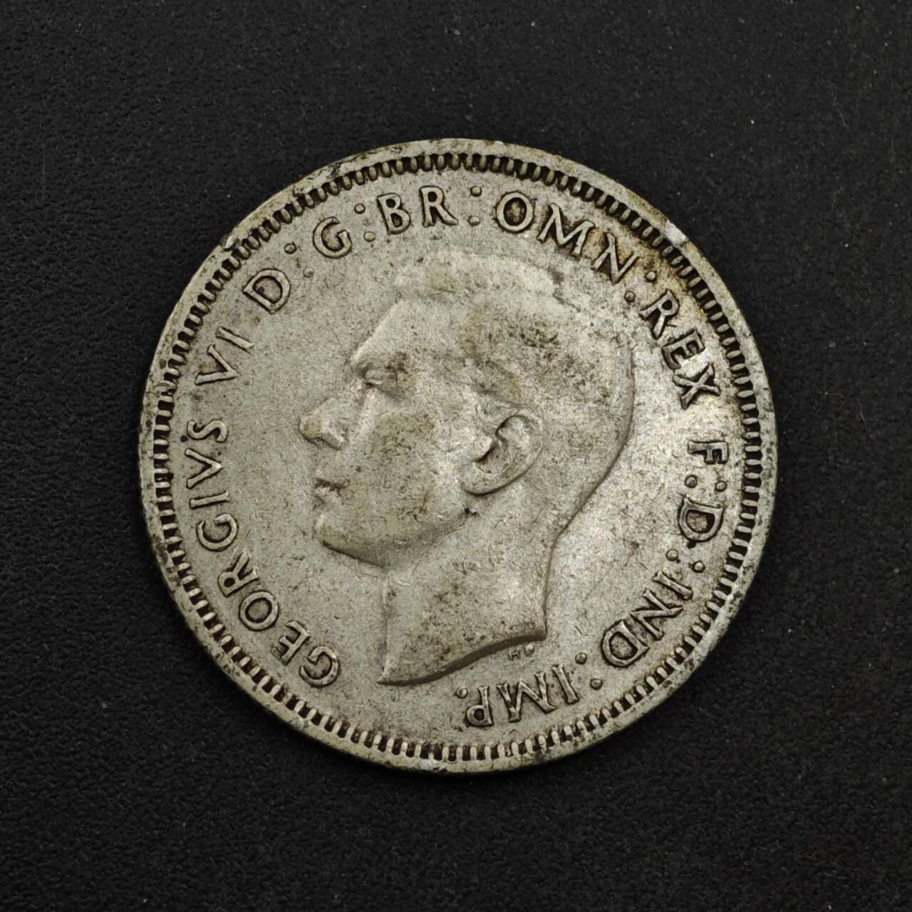 【淘币小摊】限时拍第八百三十九拍  散币银币场  满百包邮可预留两周  周一统一发货  澳大利亚1938年乔治六世一先令银币参考银价87