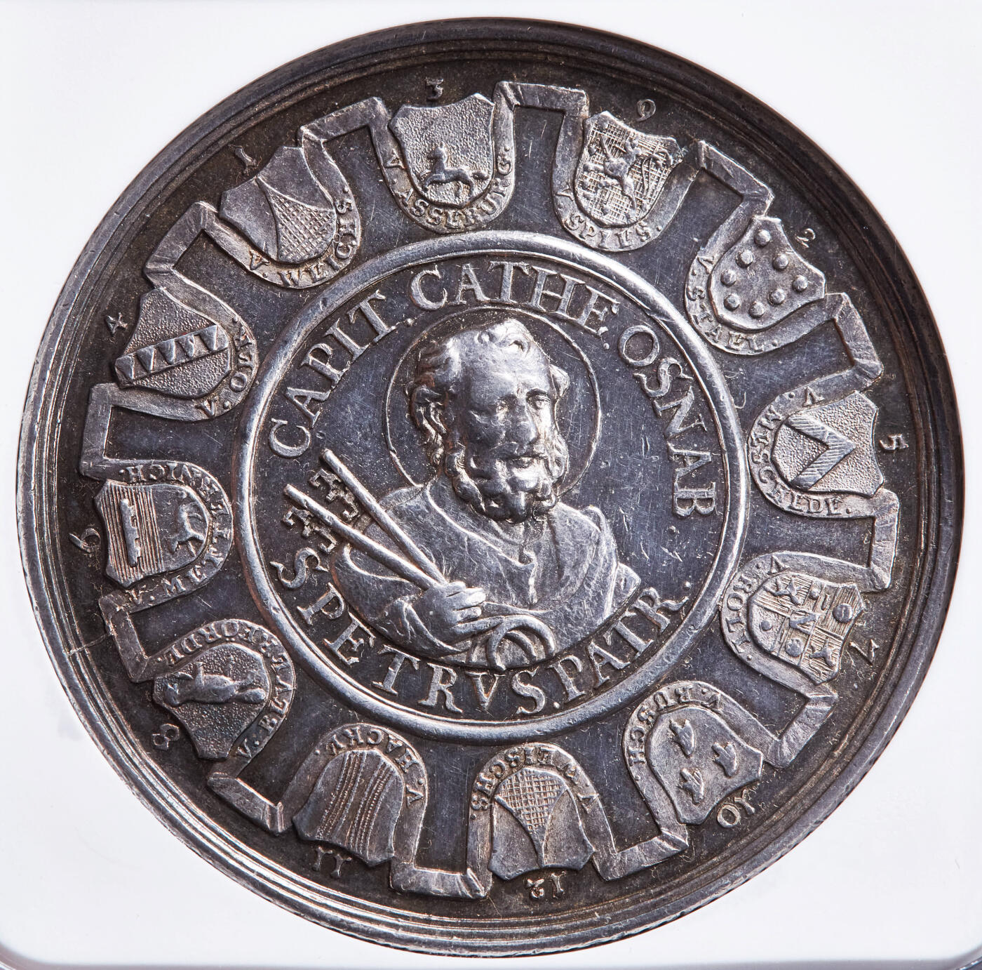 【俄甄集藏】2026年(046)01-07 星期三 晚 19:30 全场包邮 神圣罗马帝国-德国奥斯那布鲁克1761年主教缺位1泰勒大银币，NGC MS61，稀少品种，原味老包浆，高浮雕，唯一亚军分数