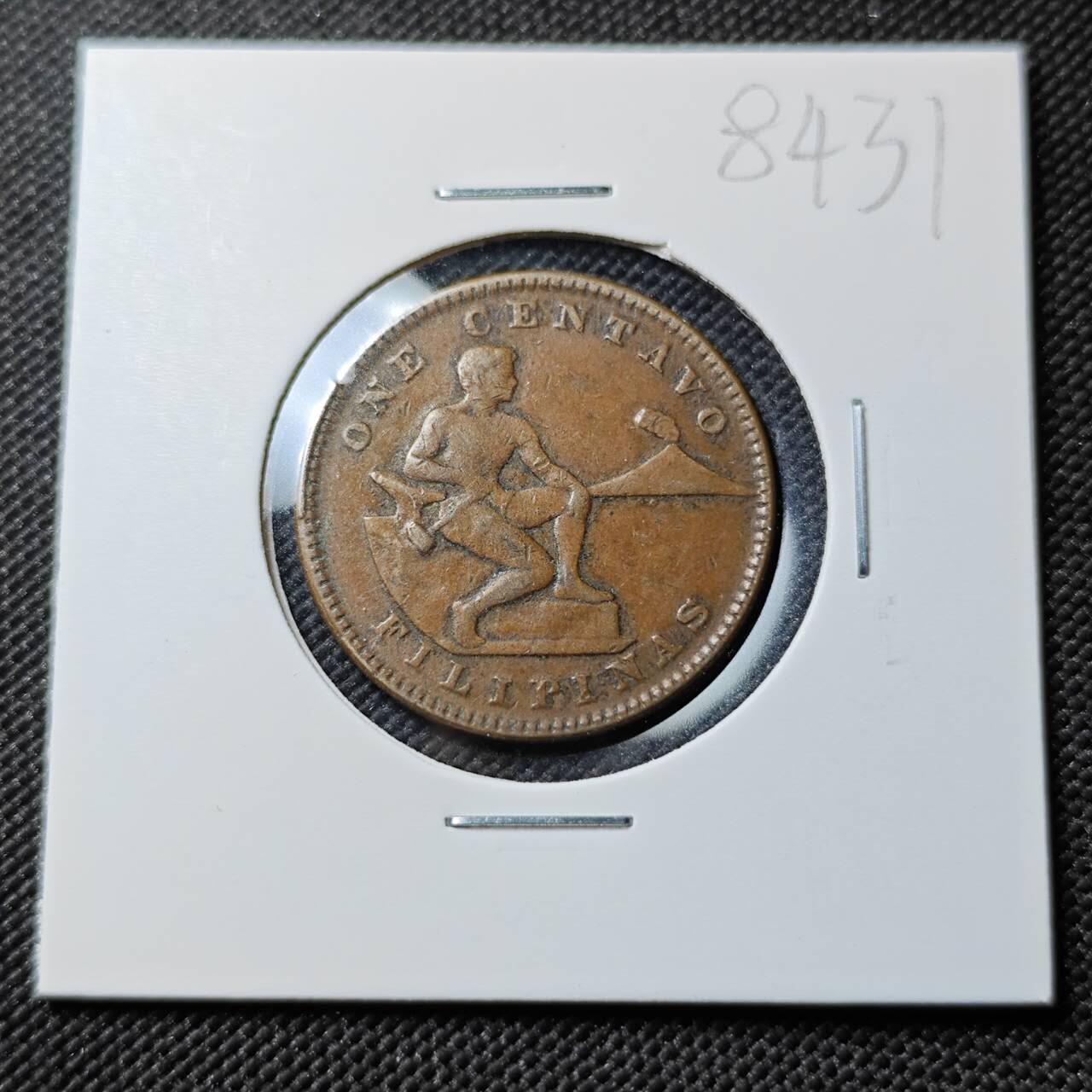 KK钱币收藏小铺  第384期  2月预留时间 周末发货  1918美属菲律宾1分铜币