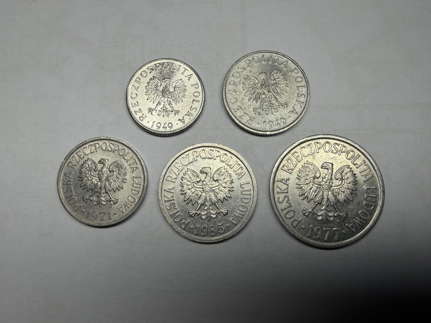 2026年集古藏今外币拍卖第一期-第1场—（总第298拍），可以寄存60天，满160元包邮。 波兰1-20兹罗提5枚