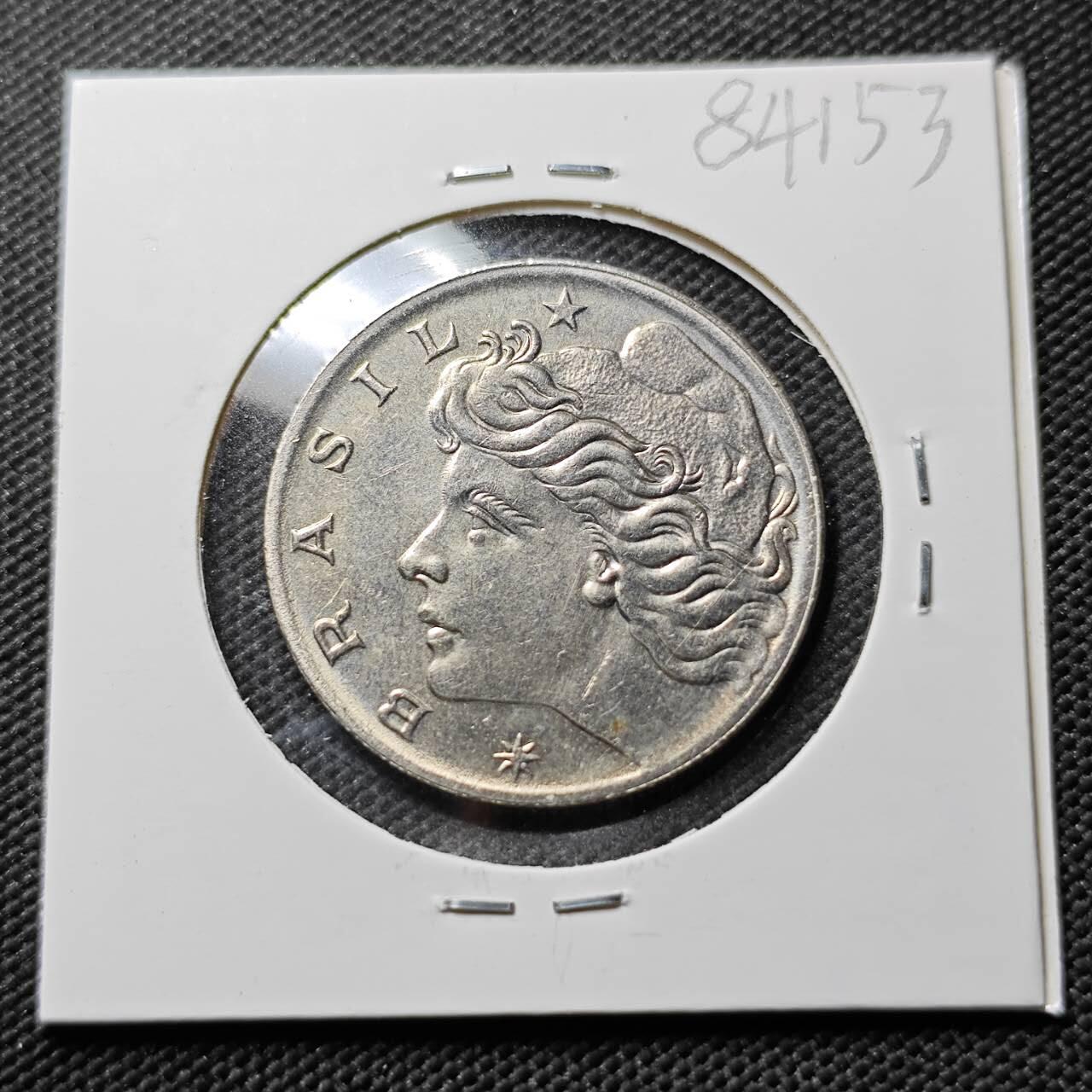 KK钱币收藏小铺  第384期  2月预留时间 周末发货  巴西1克鲁塞罗 巴西女神