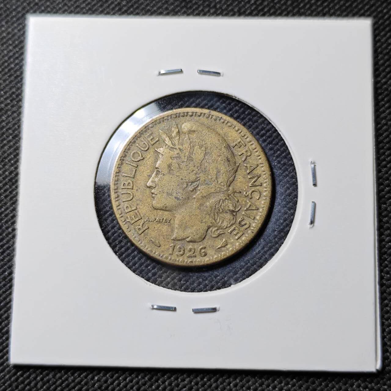 KK钱币收藏小铺  第384期  2月预留时间 周末发货  1926法属多哥1法郎铜币