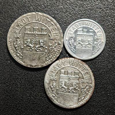 【德藏】世界币章拍卖第160期 - 德国 德紧硬币 3枚一组