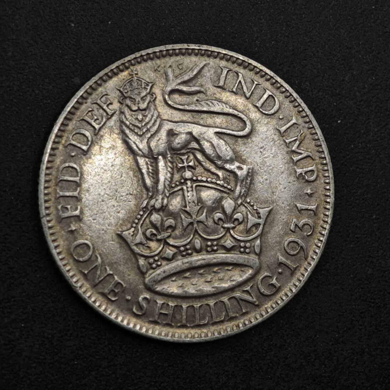 【淘币小摊】限时拍第八百三十九拍  散币银币场  满百包邮可预留两周  周一统一发货  英国1931年乔治五世一先令银币参考银价47