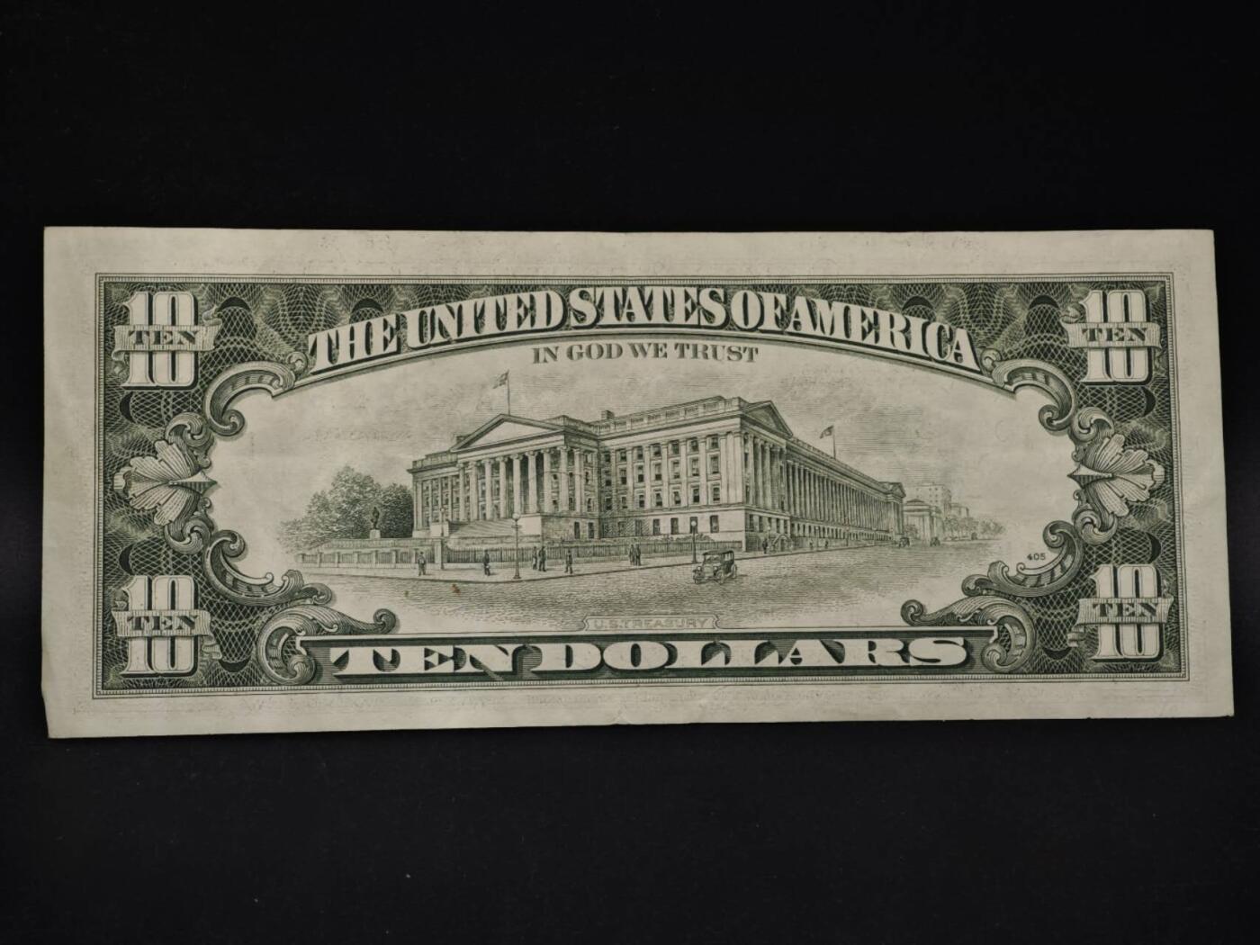 【淘币小摊】限时拍第八百四十二拍  纸币场  满百包邮可预留两周  周一统一发货  美国1988年10元纸币【有折】