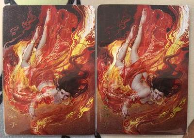 丫丫卡拍--24期*满赠妲己特卡，本场包含之前流拍品（1月6日22点截拍） - 焱卡《刷子》火灵仙子一对