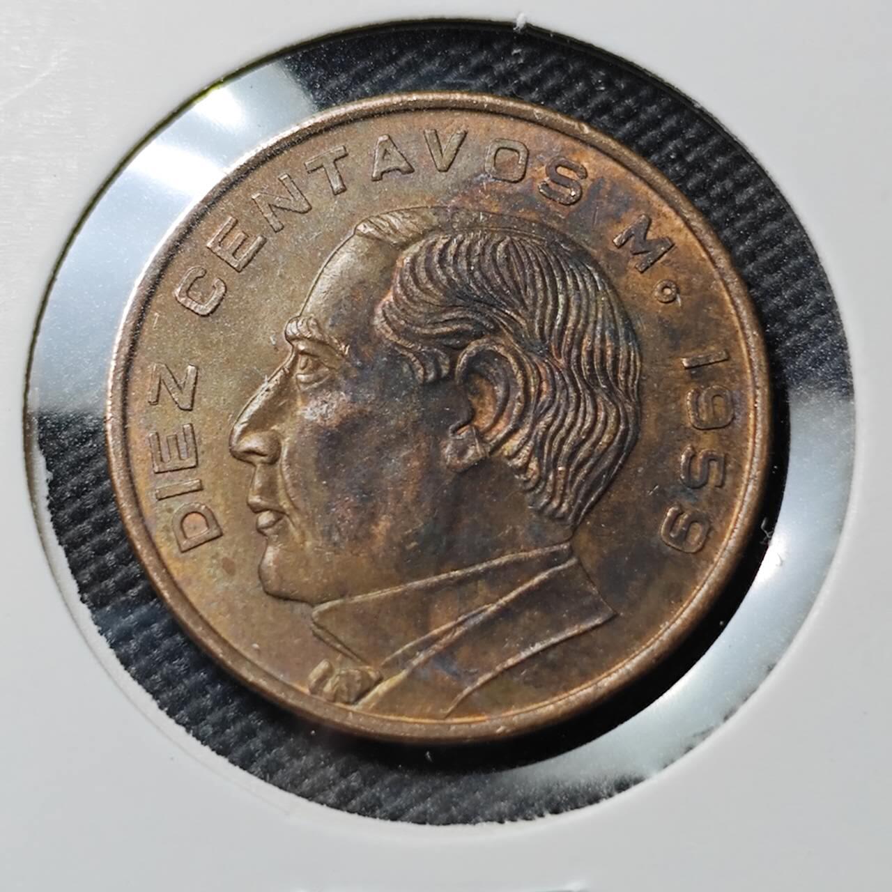 KK钱币收藏小铺  第385期  2月预留时间 周末发货  墨西哥10分铜币