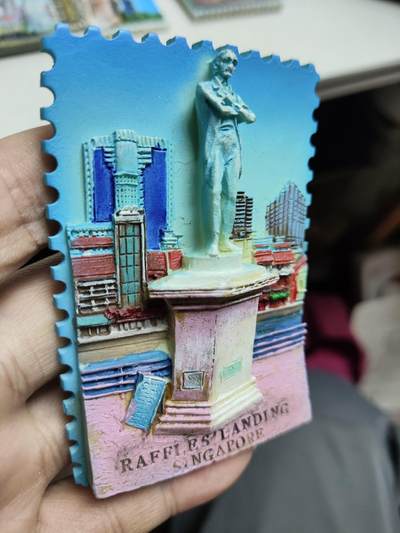 风光无限-精美冰箱贴 新加坡-莱佛士登陆地