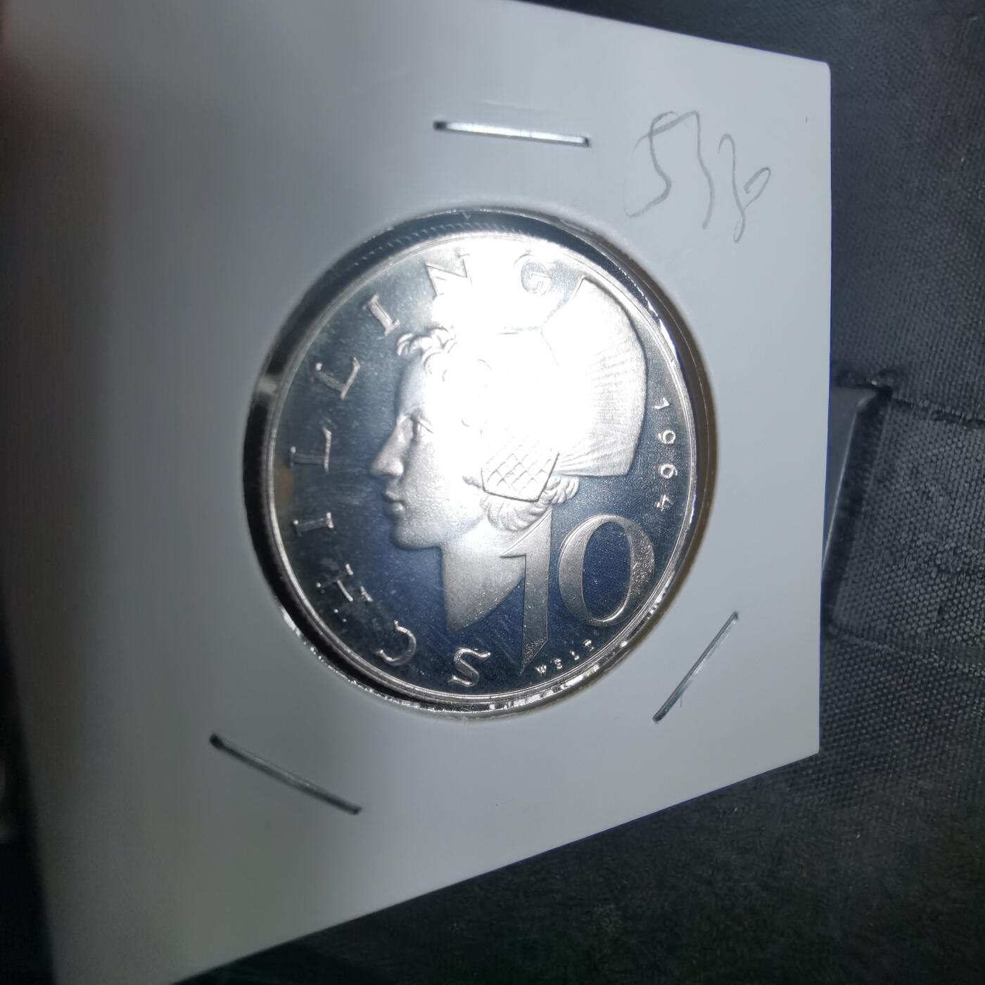 沼泽如烟--第953场 奥地利1964年10先令精制币银币