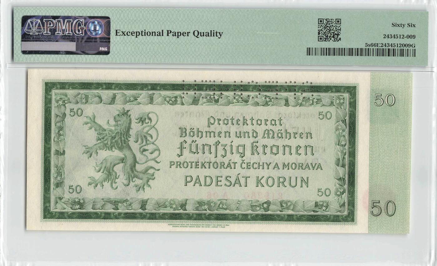 小福收藏拍卖第200期 【庆典场 中拍就有好礼相赠】评级币精选场 本期有捷克斯洛伐克20年100克朗慕夏作品大珍 69分倒置百位号布隆迪世界最大纸币  35年版加拿大经典 苏格兰格拉斯哥大学500年纪念钞倒置小号 卡塔尔80年100里亚尔冠军分 美国教育券 意大利拉斐尔 乌克兰 库克群岛 墨西哥 南斯拉夫 亚美尼亚等多国精美高分珍稀老钞精品纸币 波西米亚和摩拉维亚 1940年 50克朗 样钞 无47 PMG66 EPQ 亚军分