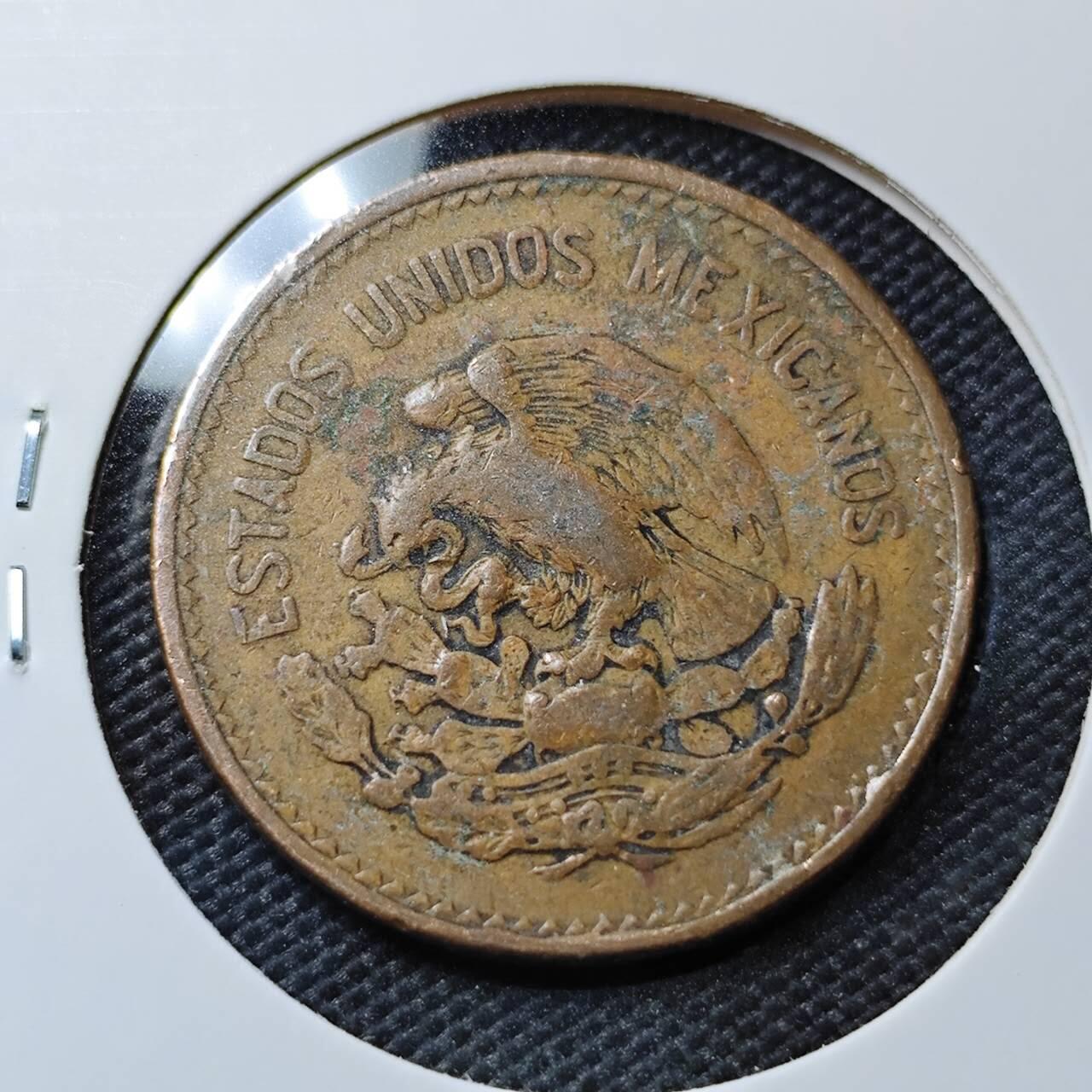 KK钱币收藏小铺  第385期  2月预留时间 周末发货  1954墨西哥20分铜币