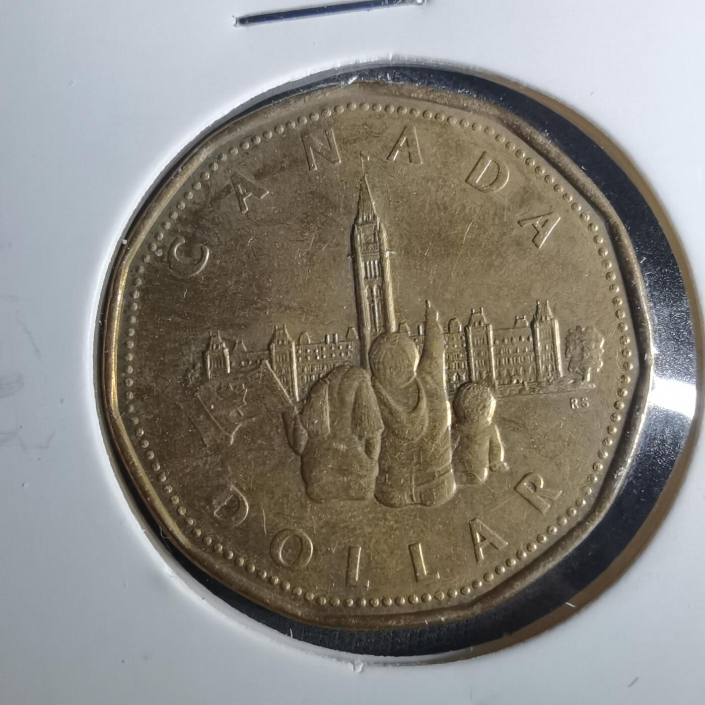 沼泽如烟--第952场 加拿大1992年一元纪念币