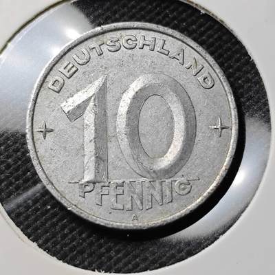 KK钱币收藏小铺  第385期  2月预留时间 周末发货 -  1953东德10芬尼