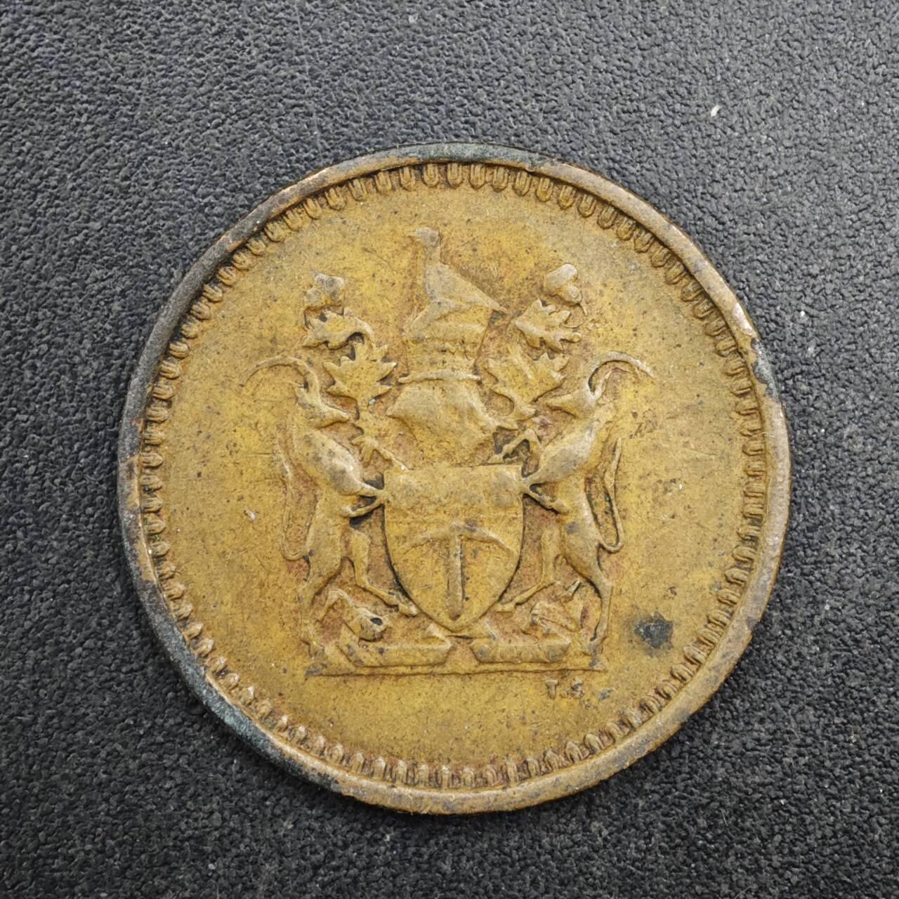 【淘币小摊】限时拍第八百四十拍  散币银币场  满百包邮可预留两周  周一统一发货  罗德西亚1974年1分铜币