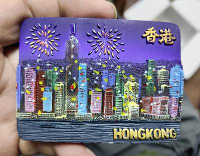 风光无限，精美冰箱贴A - 香港-维港之夜