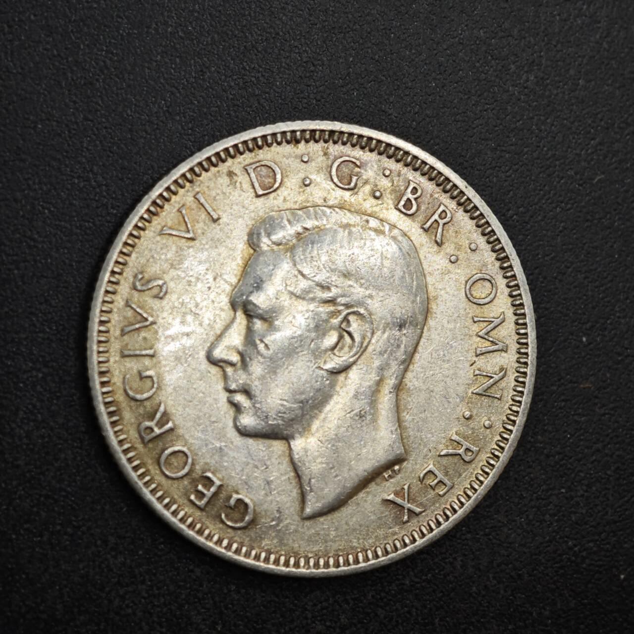 【淘币小摊】限时拍第八百四十拍  散币银币场  满百包邮可预留两周  周一统一发货  英国1939年乔治六世一先令银币参考银价48