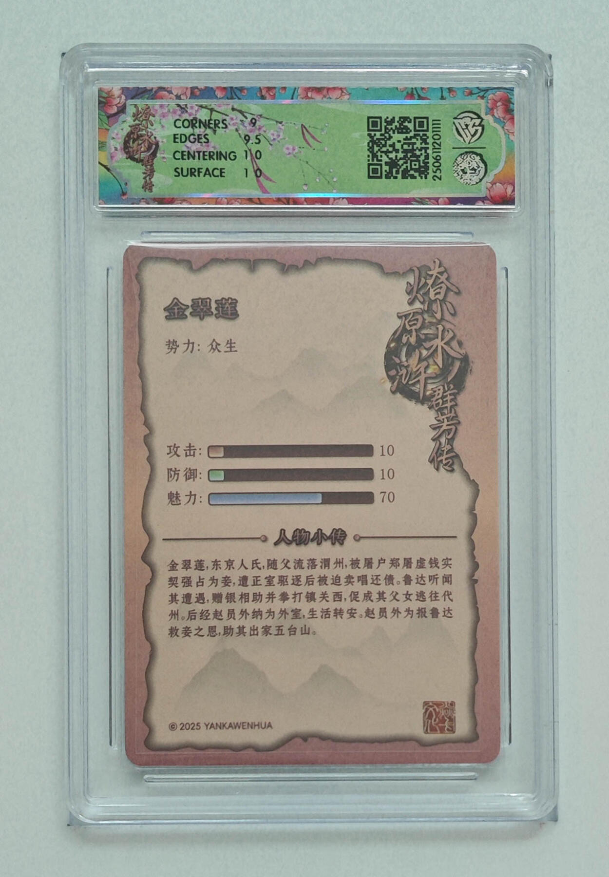 丫丫卡拍--24期*满赠妲己特卡，本场包含之前流拍品（1月6日22点截拍） 【焱卡文化】水浒群芳传-金翠莲