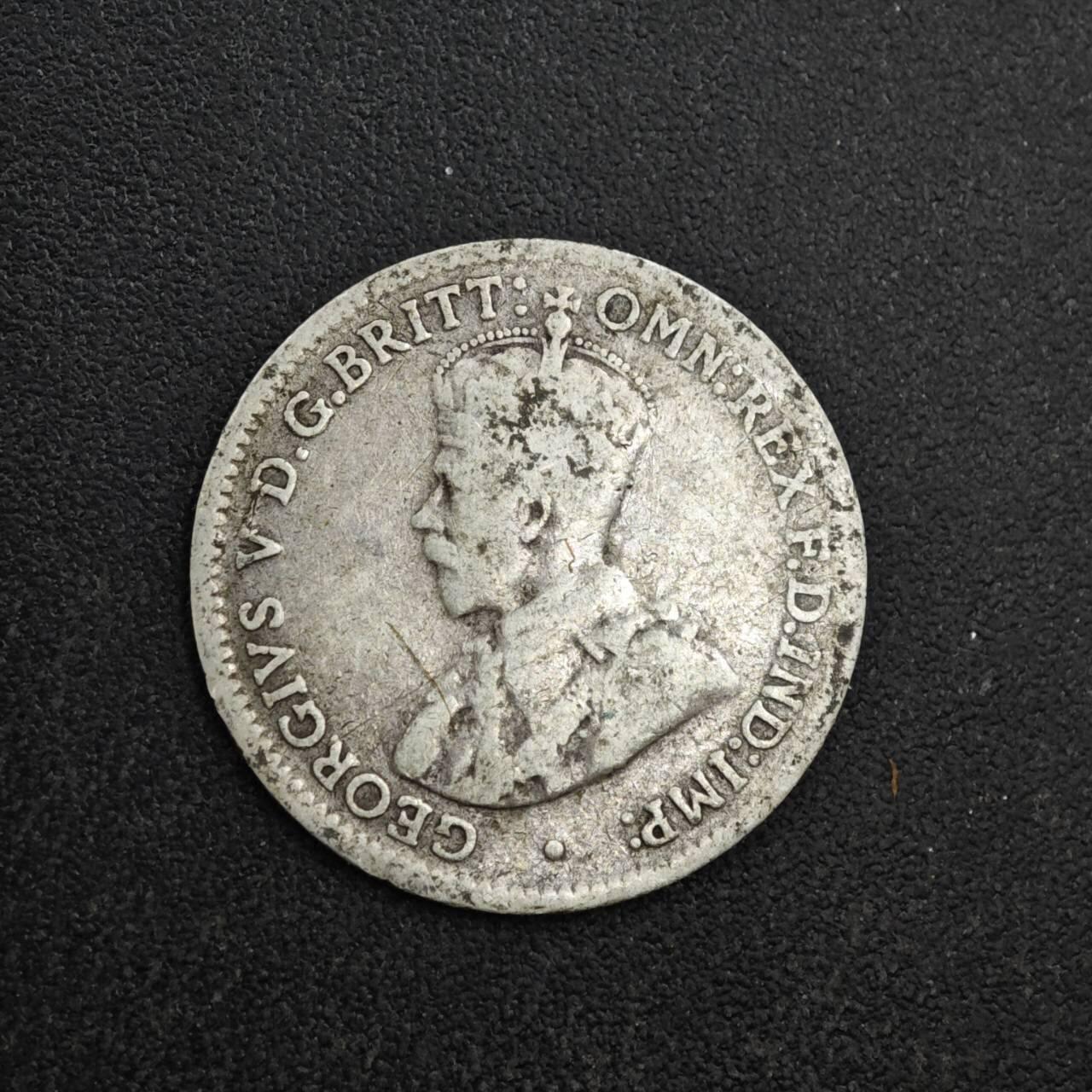 【淘币小摊】限时拍第八百四十拍  散币银币场  满百包邮可预留两周  周一统一发货  澳大利亚1918年乔治五世3便士银币参考银价22