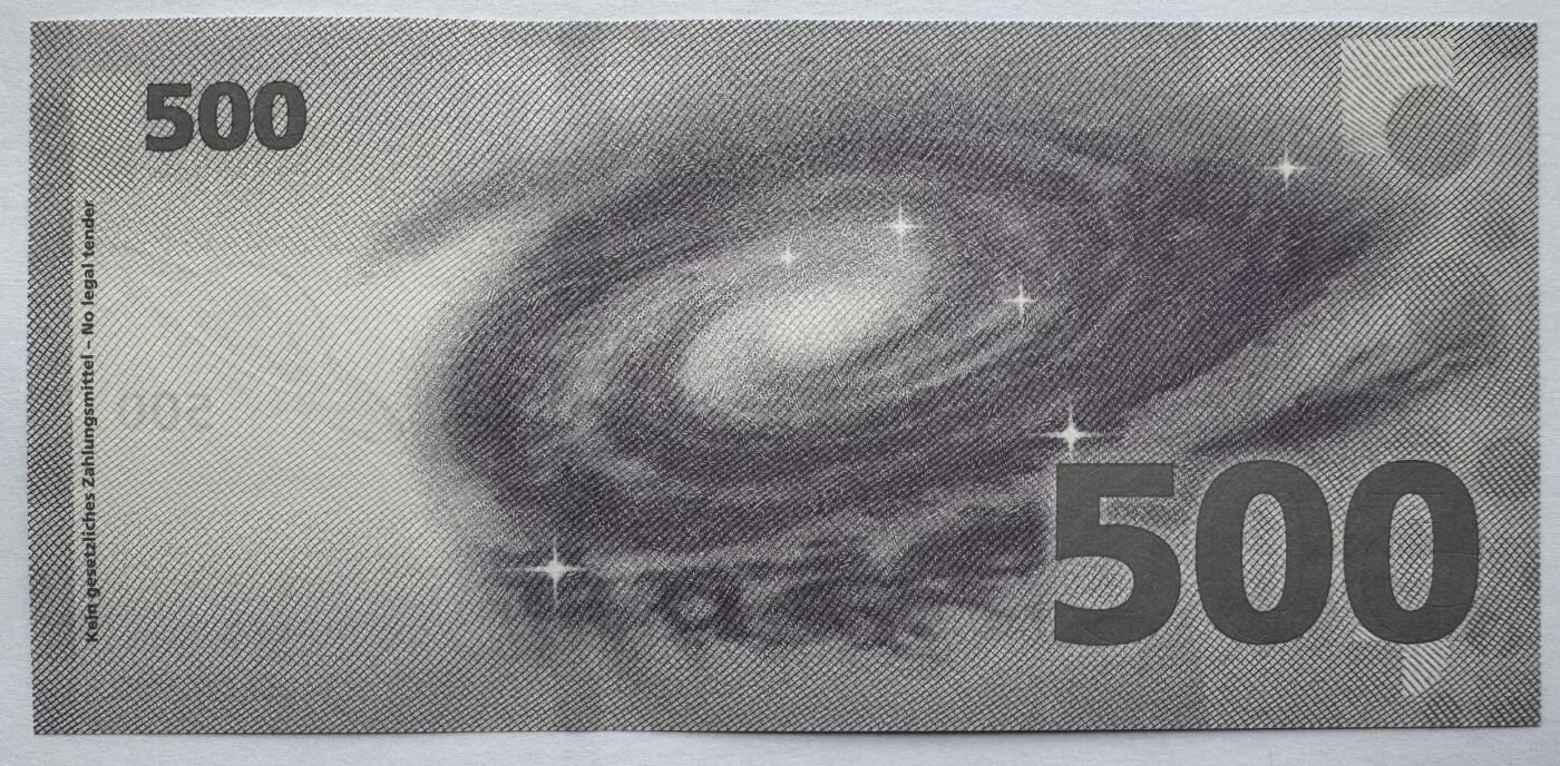 2026第1场（总第228期）：精品测试钞、外钞、塑料钞、连体钞综合场 德国捷德G&D “绿版木星”500面额Galaxy金变绿安全线测试钞册装UNC