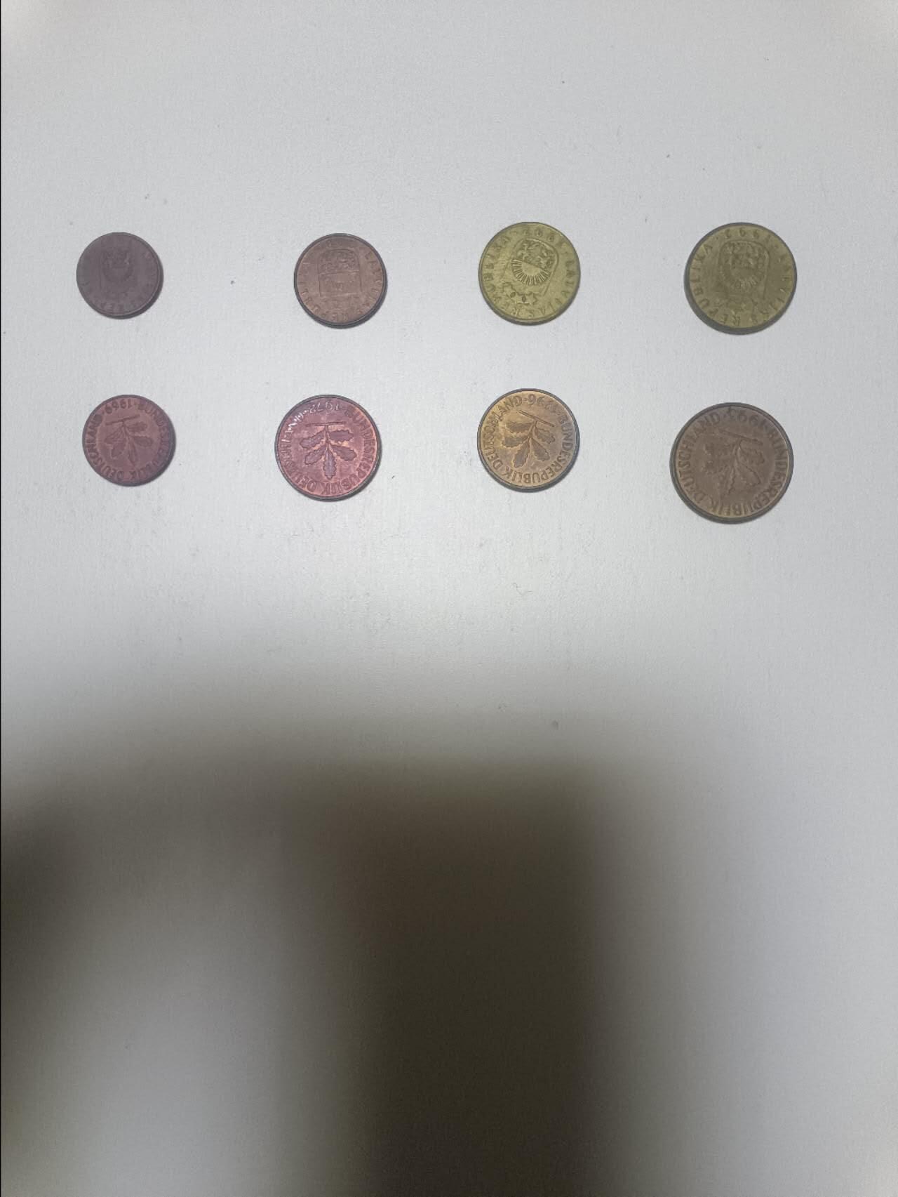 【20260106】非全新纸币和硬币第321场 欧洲国家8枚硬币不同版本