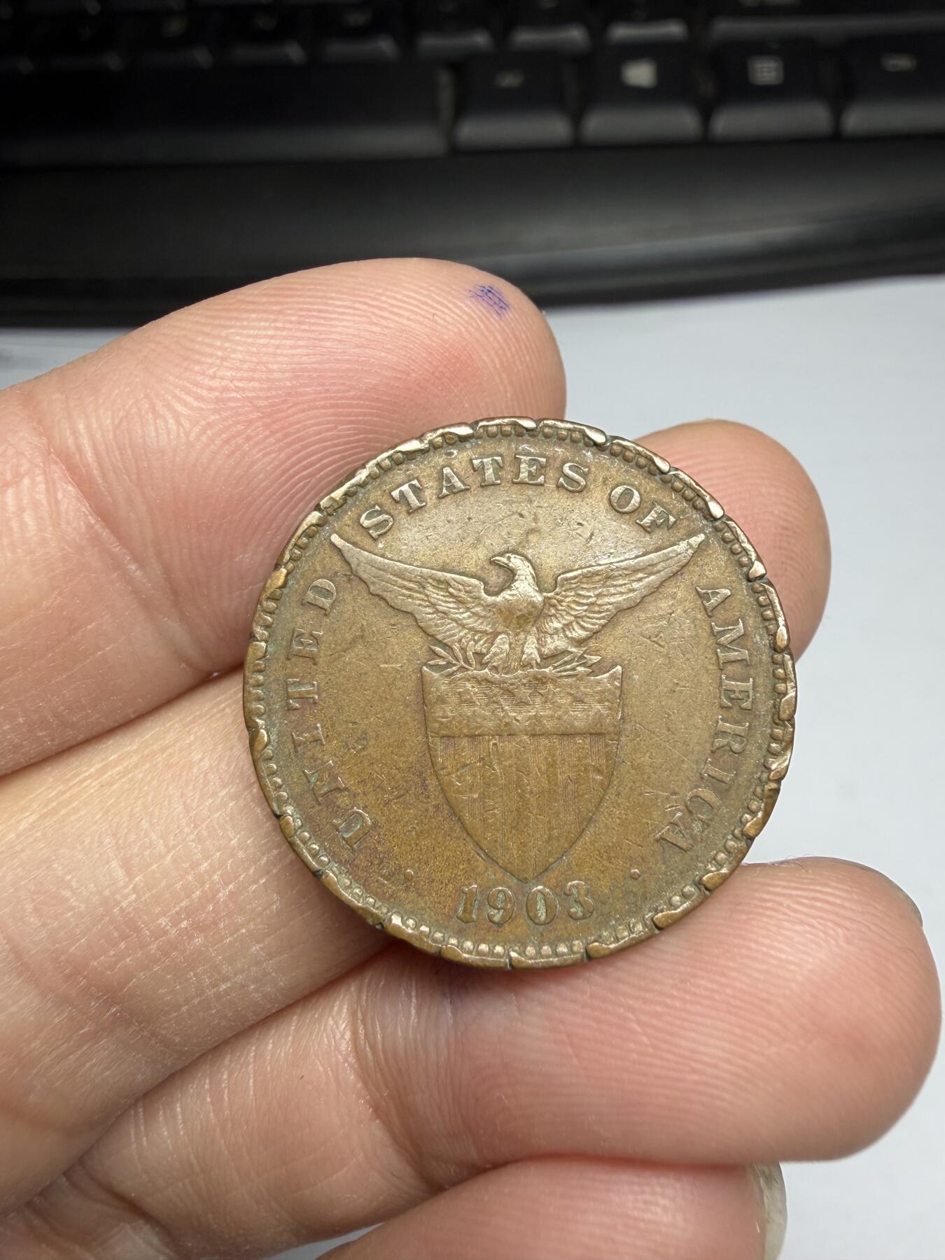 2026年集古藏今外币拍卖第一期-第2场—（总第299拍），可以寄存60天，满160元包邮。 1903年美属菲律宾一分