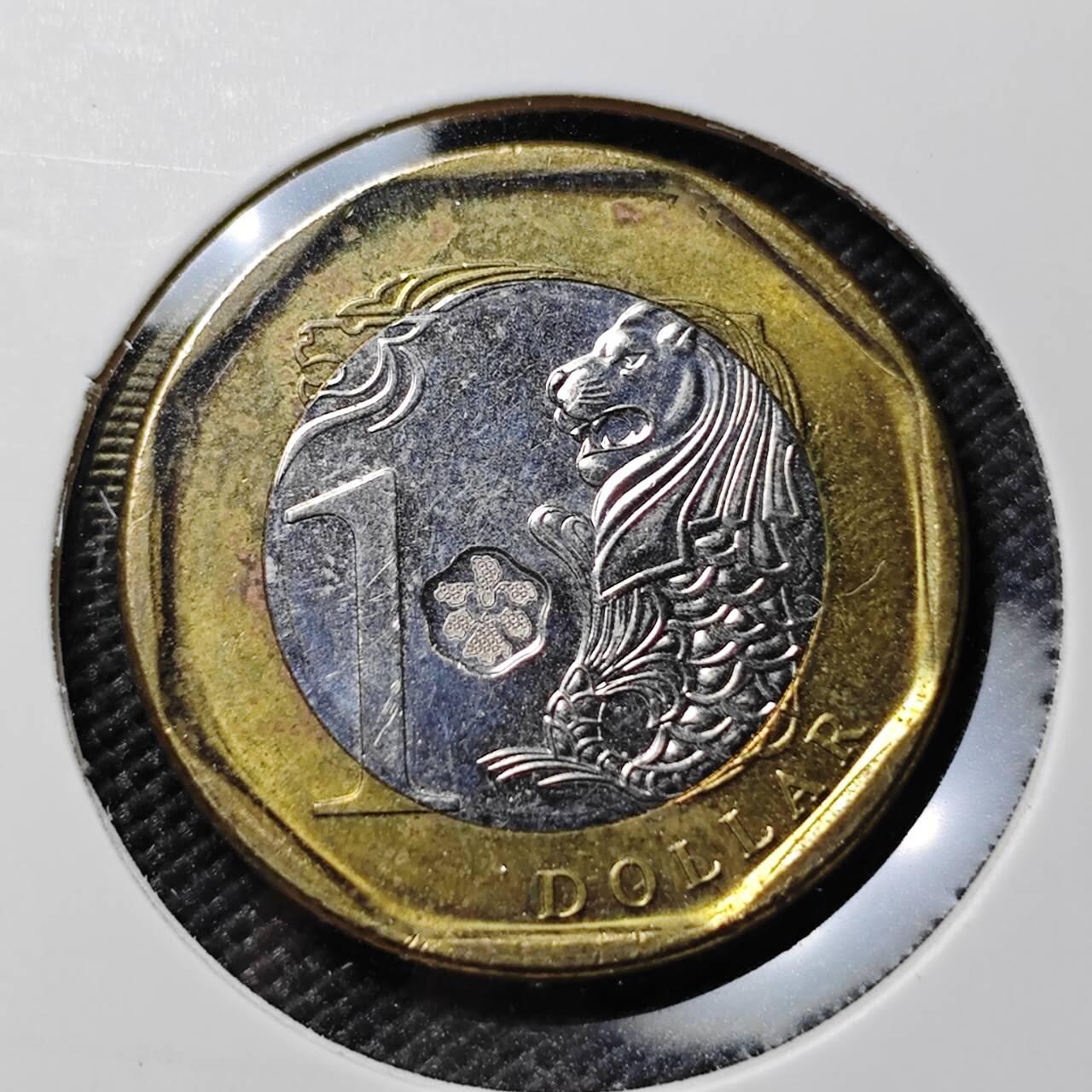 KK钱币收藏小铺  第385期  2月预留时间 周末发货  新加坡1元