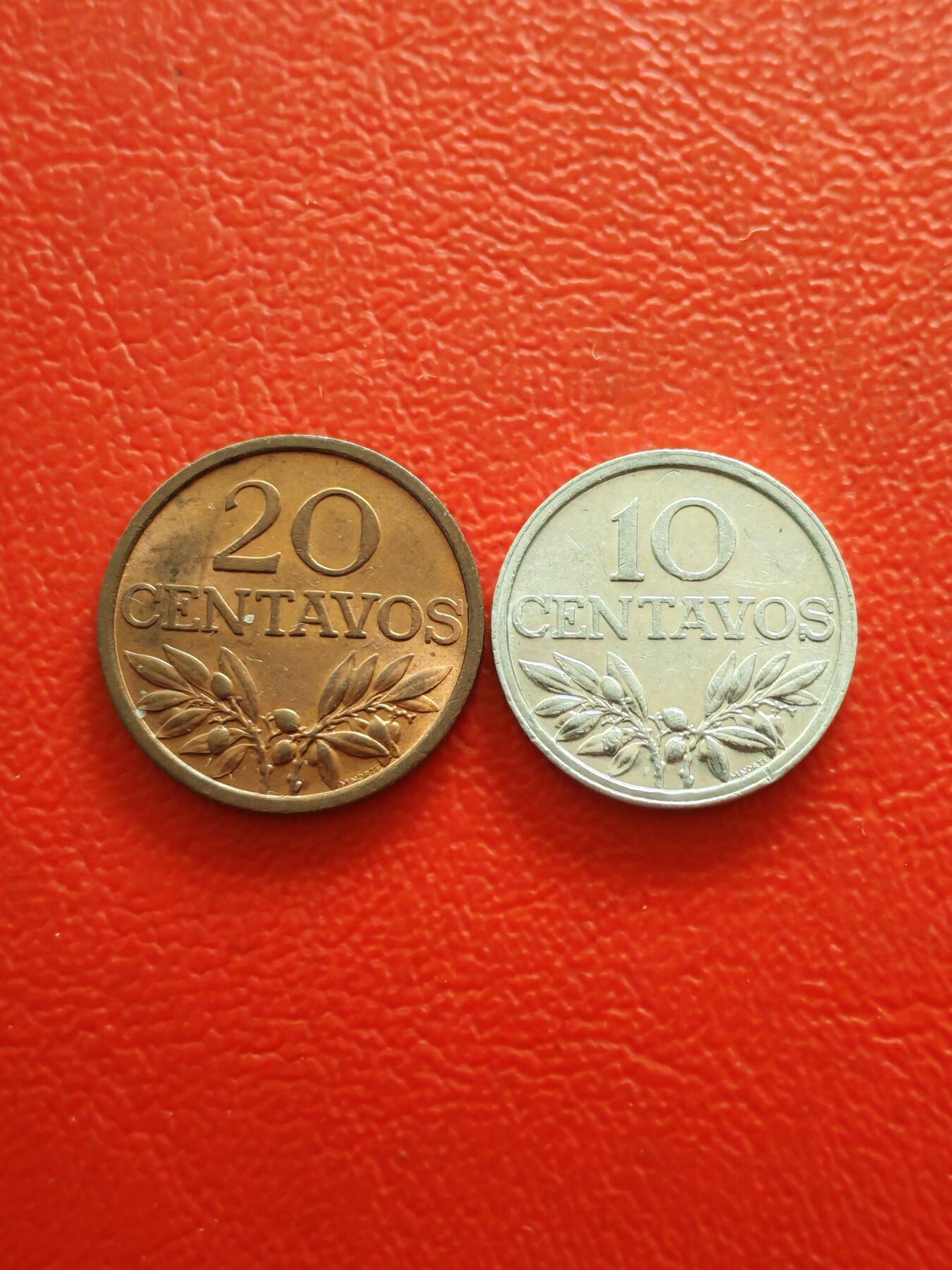 【云涧收藏】第八十五场，无预留最后收官场。 葡萄牙1971年10、20分2枚