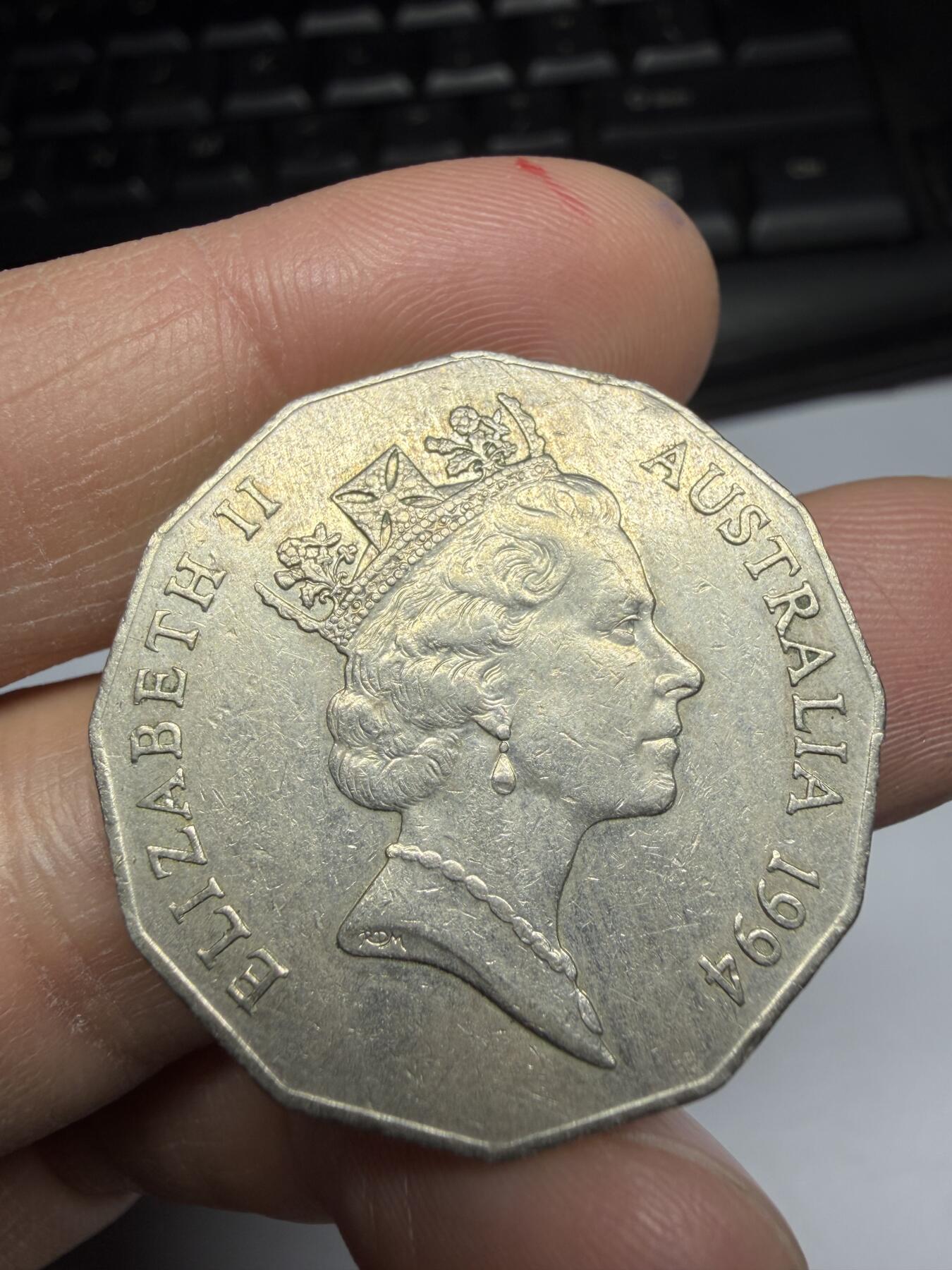 2026年集古藏今外币拍卖第一期-第2场—（总第299拍），可以寄存60天，满160元包邮。 1994年澳大利亚50分