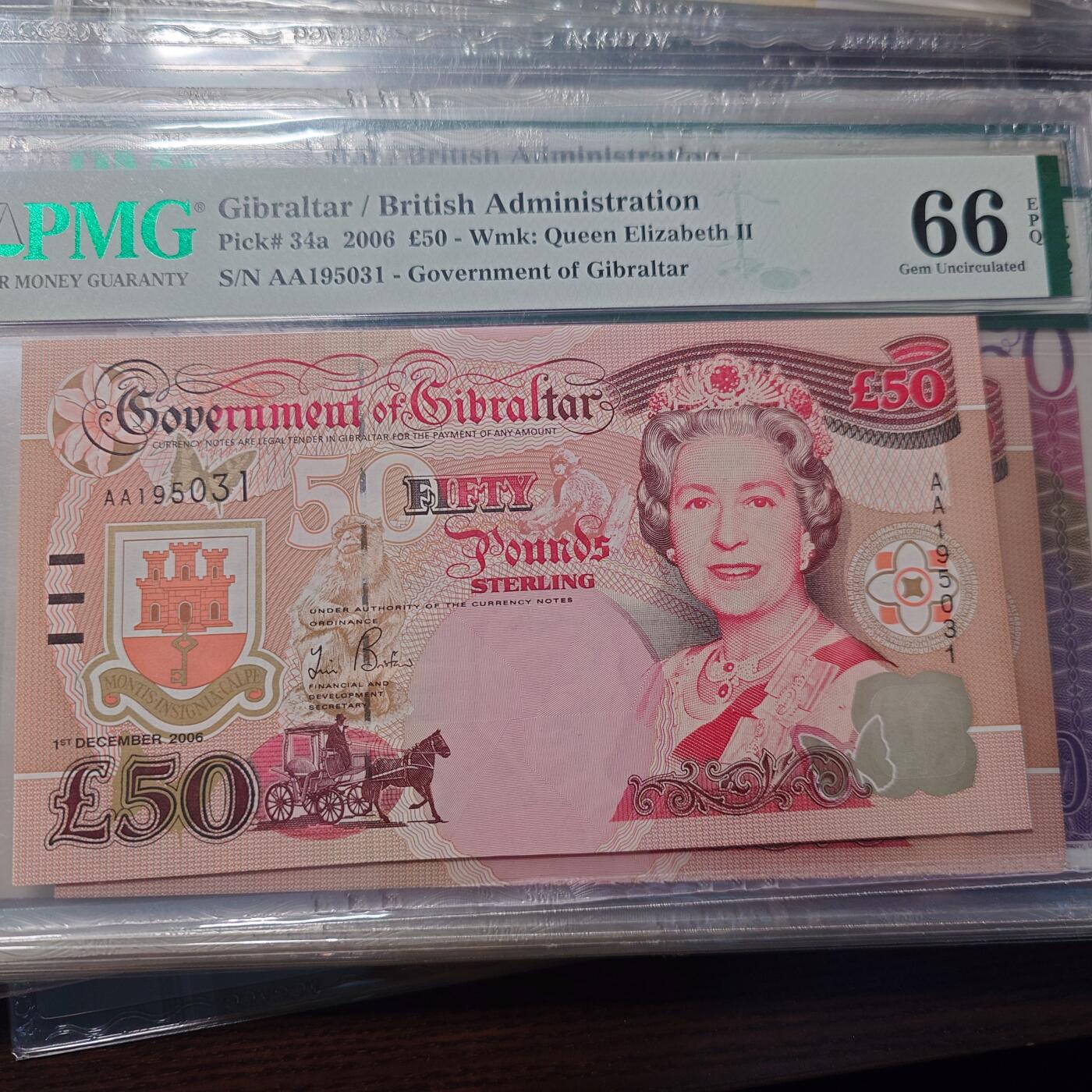 【新年六拍】世界钱币～微拍第227期暨2026年第6期  美/港等硬通评级币剩余尾货 2006年直布罗陀50镑AA冠 全程无47 PMG66E