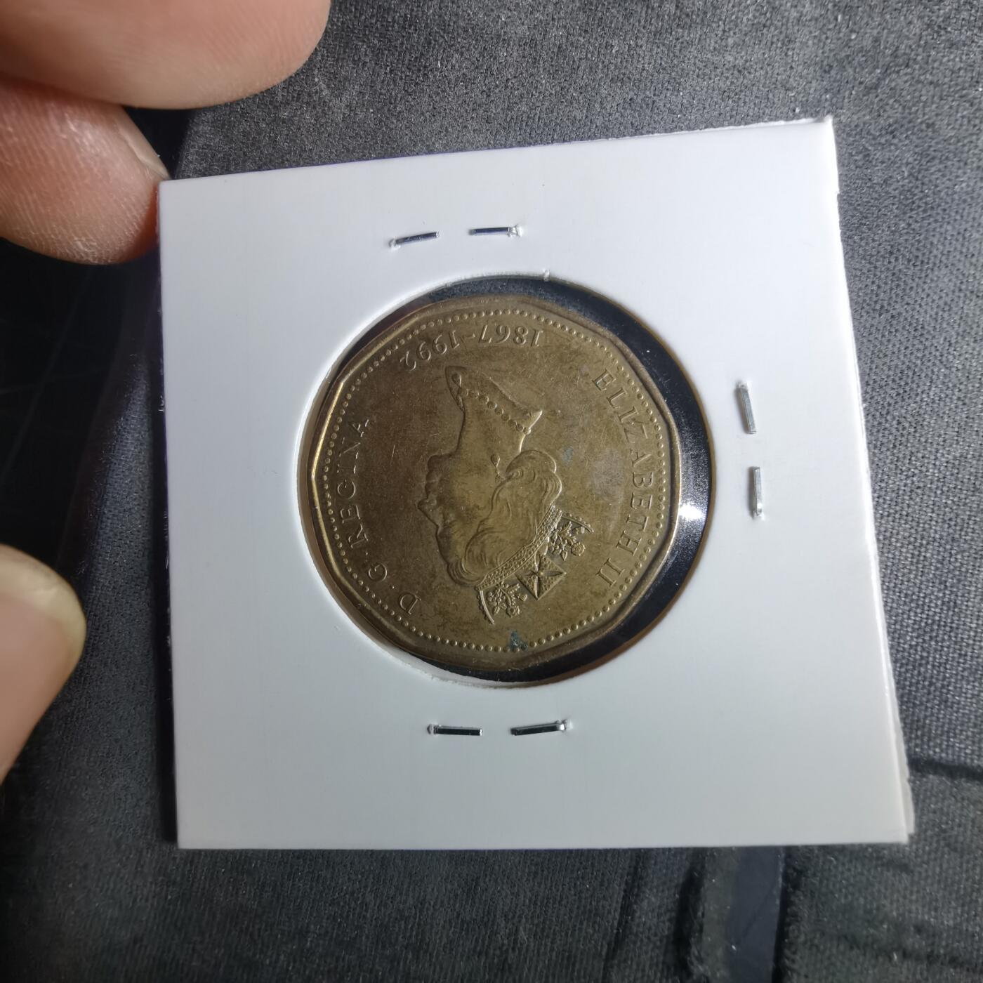 沼泽如烟--第952场 加拿大1992年一元纪念币