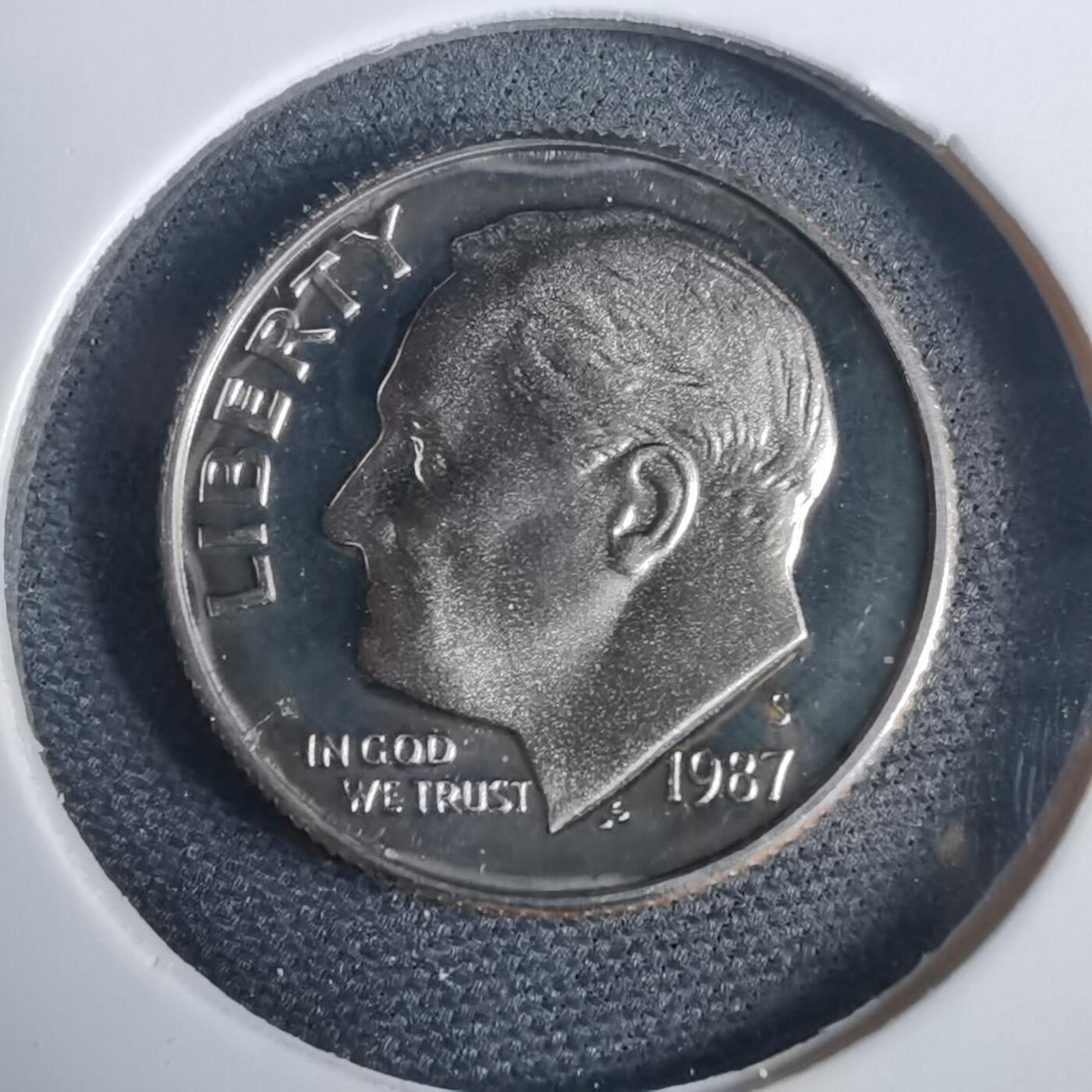 沼泽如烟--第953场 美国1987年10分精制币