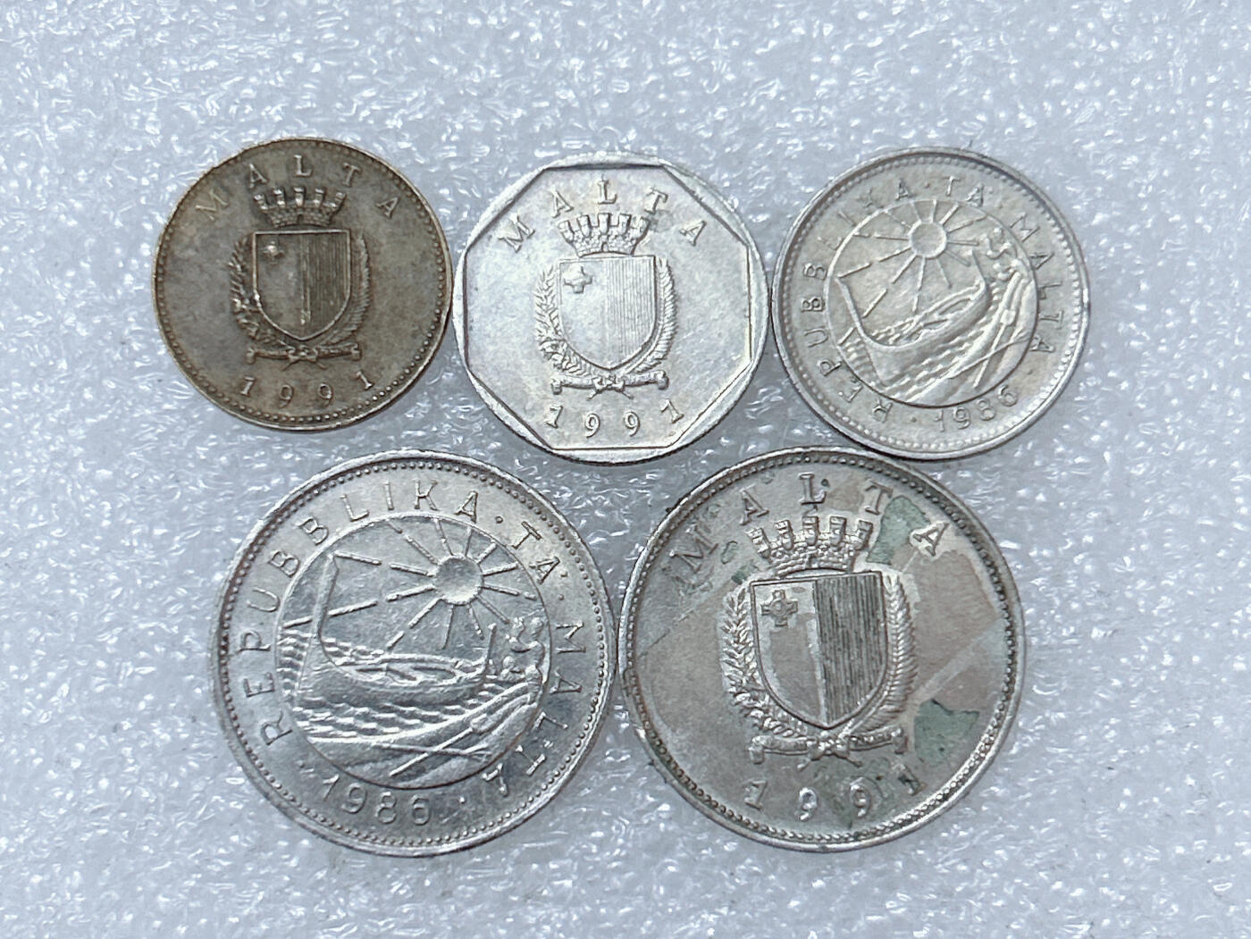 第一海外回流一元起拍收藏 散集专场  第286期 马耳他硬币 5枚