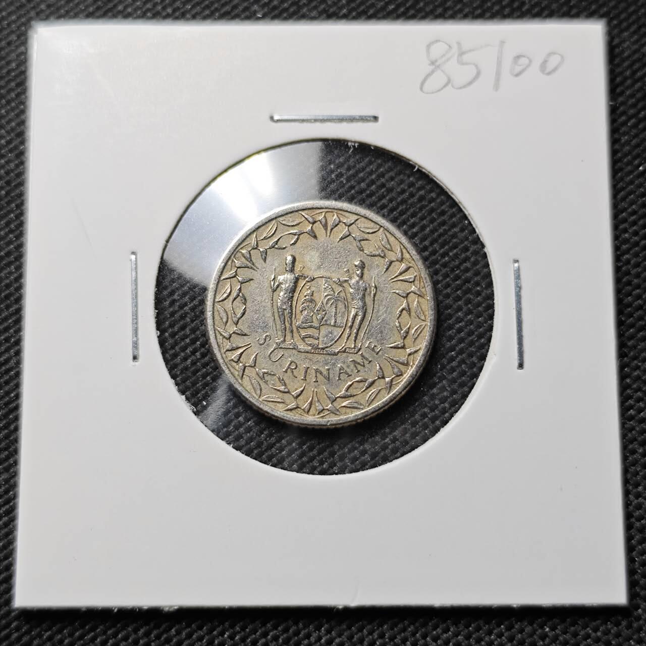 KK钱币收藏小铺  第385期  2月预留时间 周末发货  苏里南25分