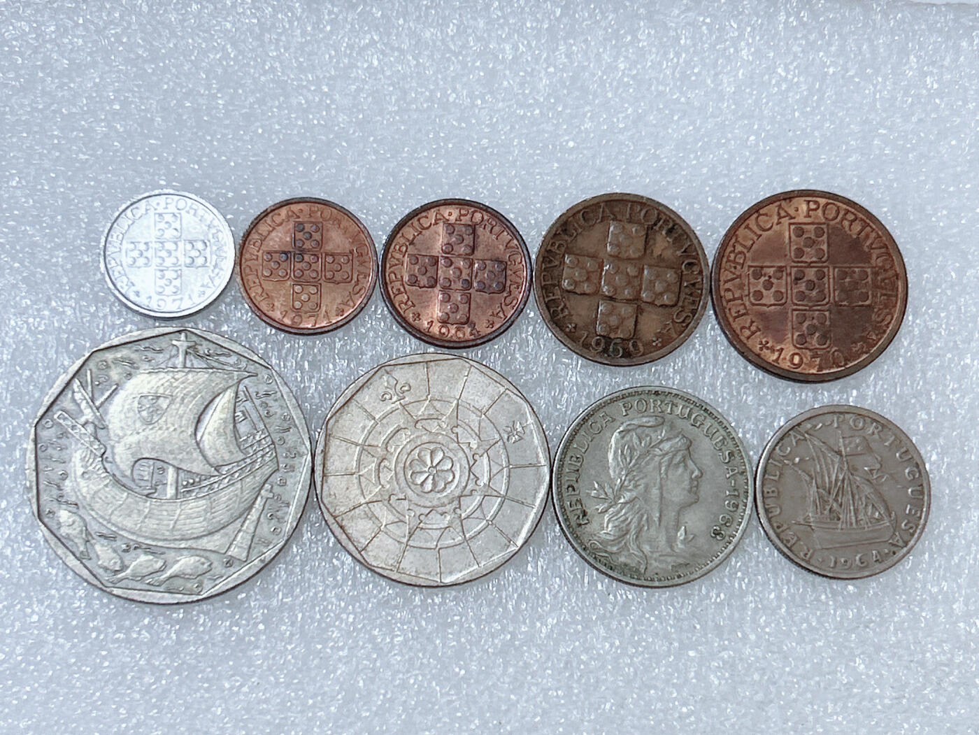 第一海外回流一元起拍收藏 散集专场  第286期 葡萄牙不同面值硬币 9枚