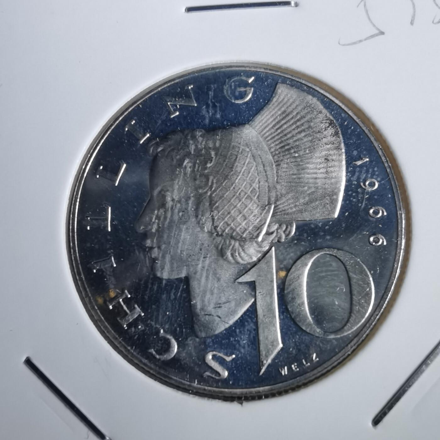 沼泽如烟--第953场 奥地利1966年10先令精制币银币