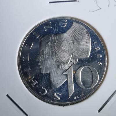 沼泽如烟--第953场 - 奥地利1966年10先令精制币银币