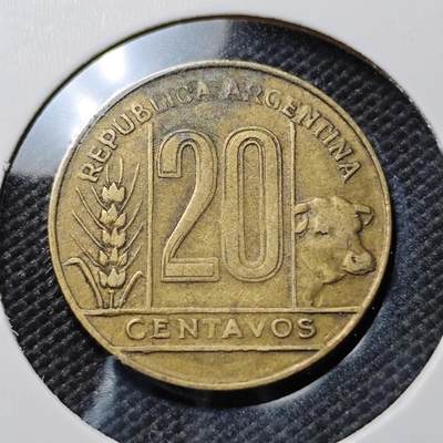 KK钱币收藏小铺  第385期  2月预留时间 周末发货 -  阿根廷20分铜币
