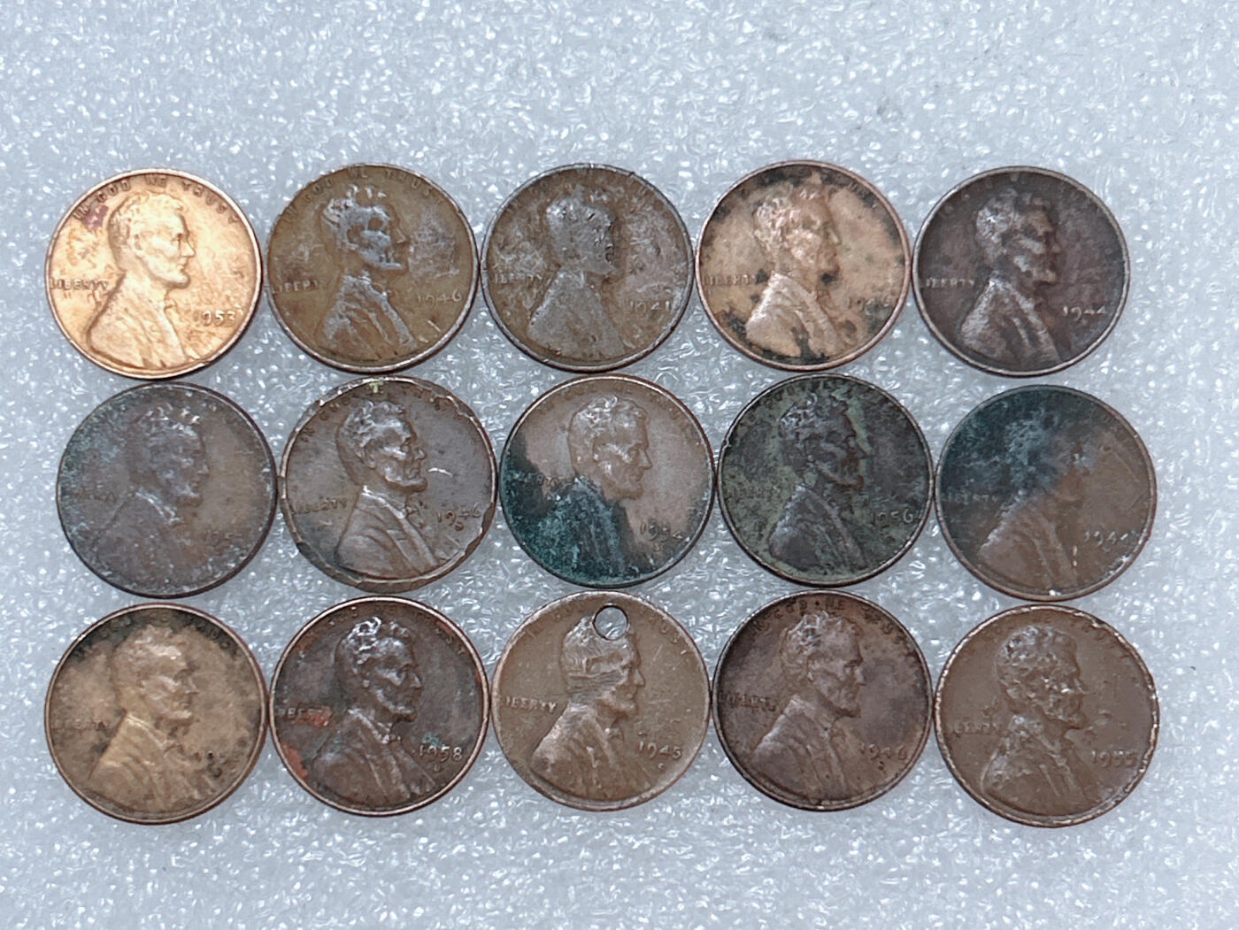 第一海外回流一元起拍收藏 散集专场  第286期 美国麦穗版5分铜币 15枚