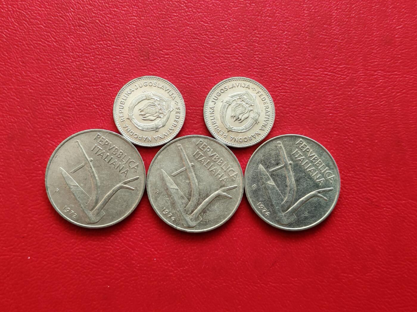 【云涧收藏】第八十五场，无预留最后收官场。 意大利、南斯拉夫5枚