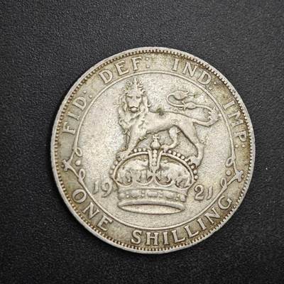 【淘币小摊】限时拍第八百四十拍  散币银币场  满百包邮可预留两周  周一统一发货  - 英国1921年乔治五世一先令银币参考银价48