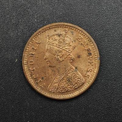 【淘币小摊】限时拍第八百四十拍  散币银币场  满百包邮可预留两周  周一统一发货  - 印度1886年维多利亚1/12安娜铜币