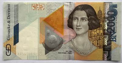 2026第1场（总第228期）：精品测试钞、外钞、塑料钞、连体钞综合场 - 捷德G&D“玛丽·普鲁士公主”多重防伪测试钞UNC