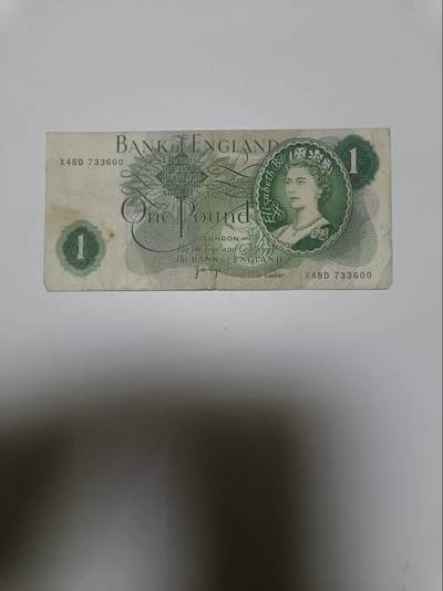 【20260106】非全新纸币和硬币第321场 - 英国C序列1镑，有裂缝