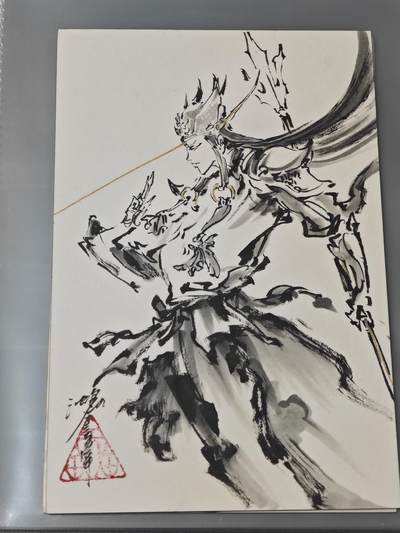 玩卡战线手绘+国潮卡大甩拍第47期（周四晚10点半截拍）请寄存过多的卡友准许发货哇！ - 【手绘大卡】启读-沈鑫绘二郎神手绘大卡