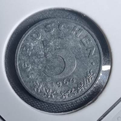 沼泽如烟--第953场 - 奥地利1964年5格罗申精制币