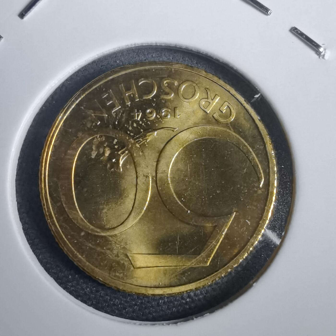 沼泽如烟--第953场 奥地利1964年50格罗申精制币