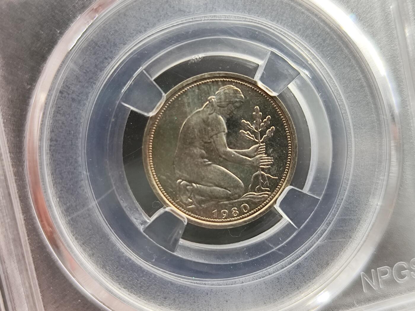 1月6日徽章钱币专场 众诚评级 联邦德国50芬妮硬币