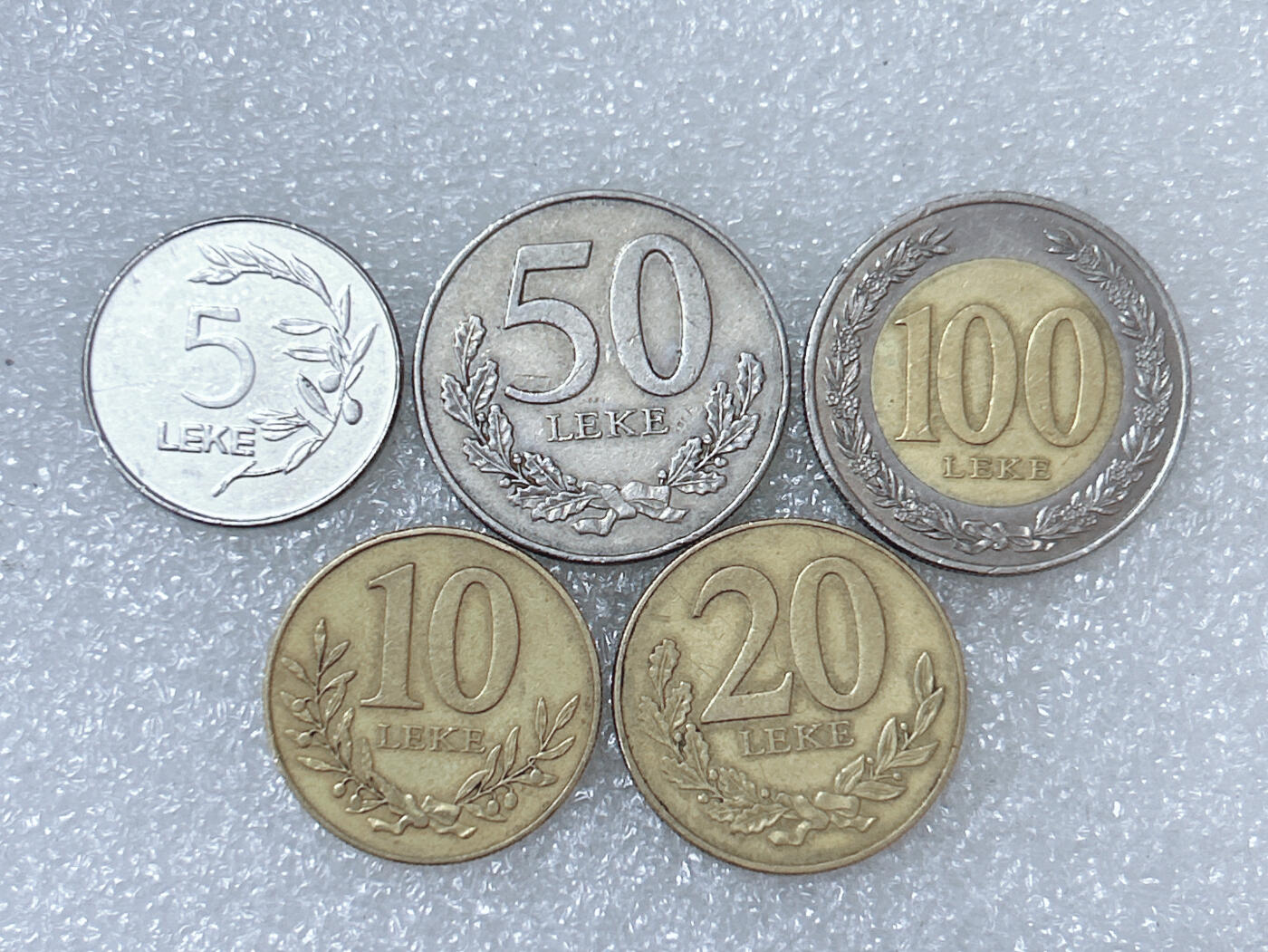 第一海外回流一元起拍收藏 散集专场  第286期 阿尔巴尼亚硬币 5枚