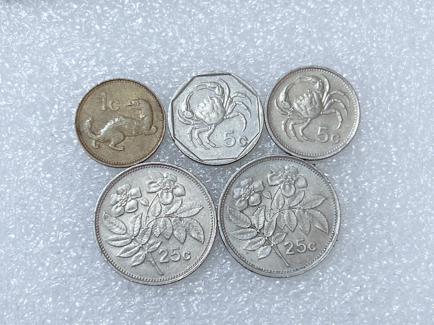 第一海外回流一元起拍收藏 散集专场  第286期 马耳他硬币 5枚